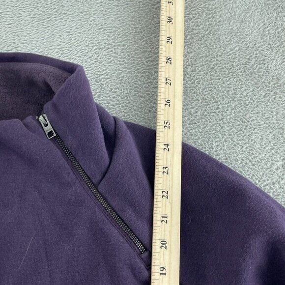 Athleta Womens Small Purple Fleece Wrap Jacket With Zipper Pockets 5311 - Picture 8 of 11